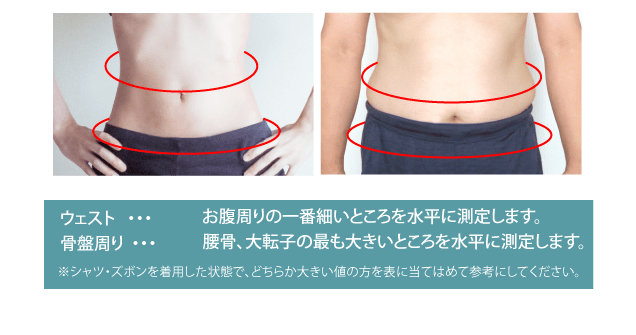 正しいサイズの選び方の画像